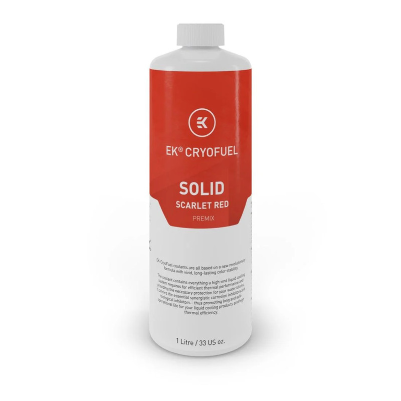 EKWB CryoFuel Premix 1000mL Coolant - Solid Scarlet Red - سائل تبريد